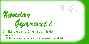nandor gyarmati business card